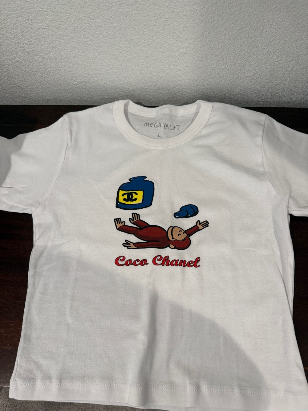 Mega Yacht Coco Chanel Graphic White Tee